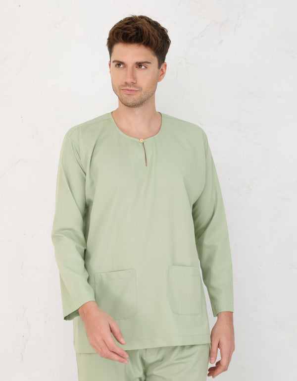 BAJU MELAYU PESAK MEGAT R/FIT (TENDRIL GREEN)